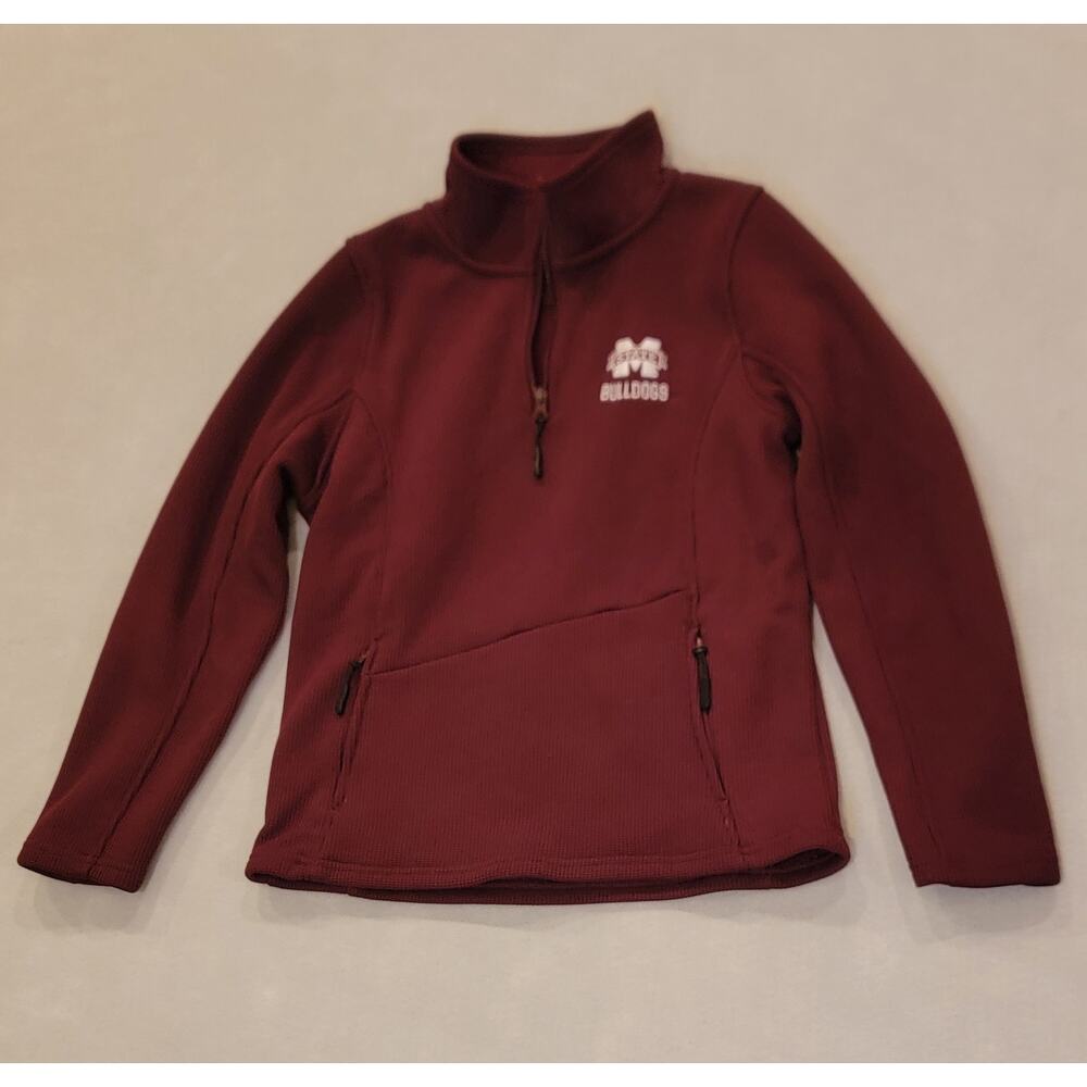 Mississippi State Bulldogs Colosseum 1/4 Zip Fleece Pullover - Maroon - Medium